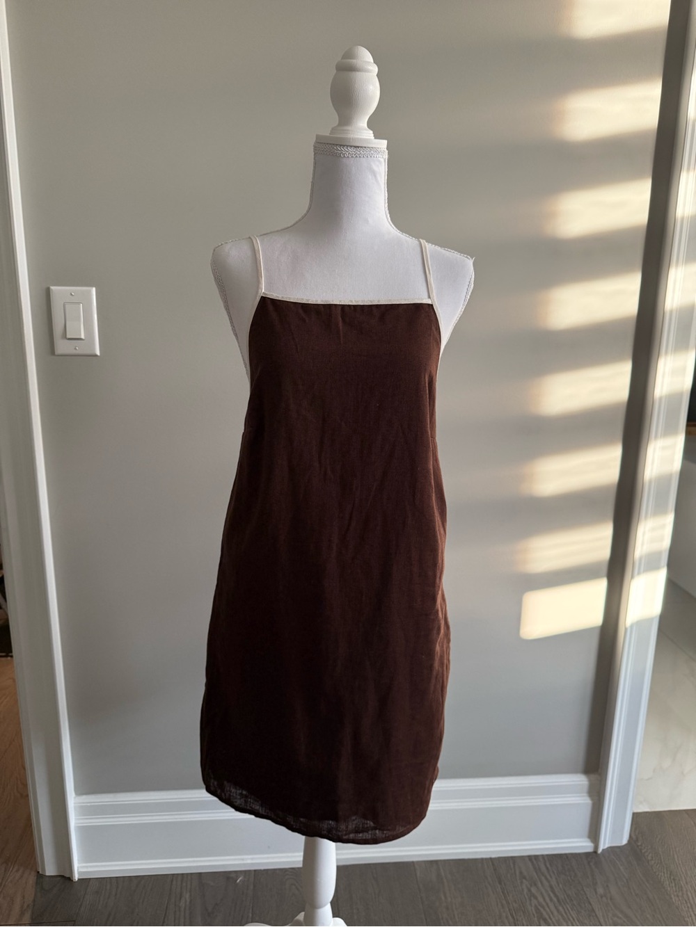 Abercrombie & Fitch Brown Linen Dress